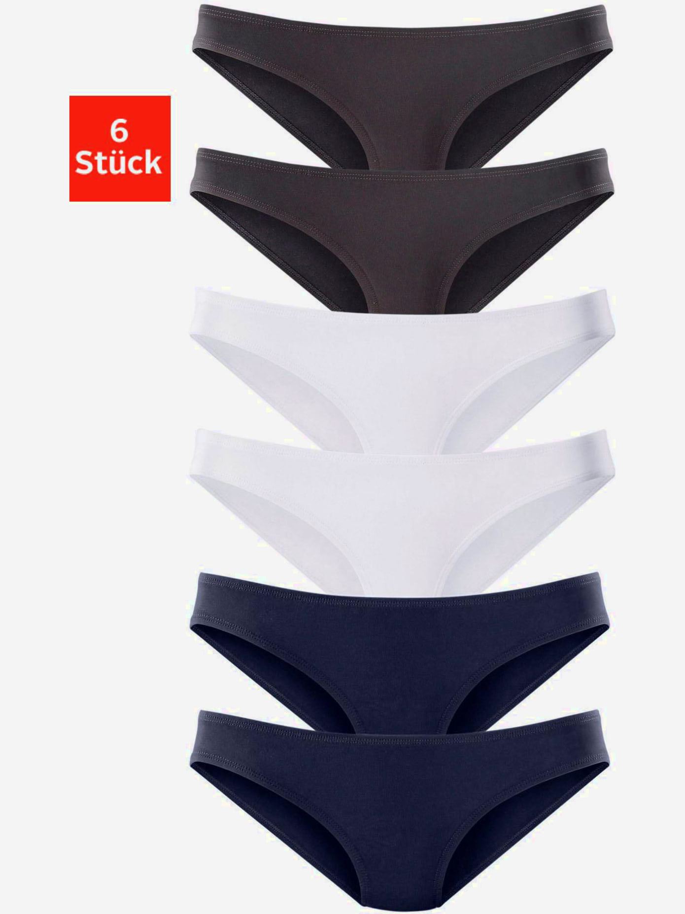 Bas de maillot de bain lot de 6 slips bikini vivance