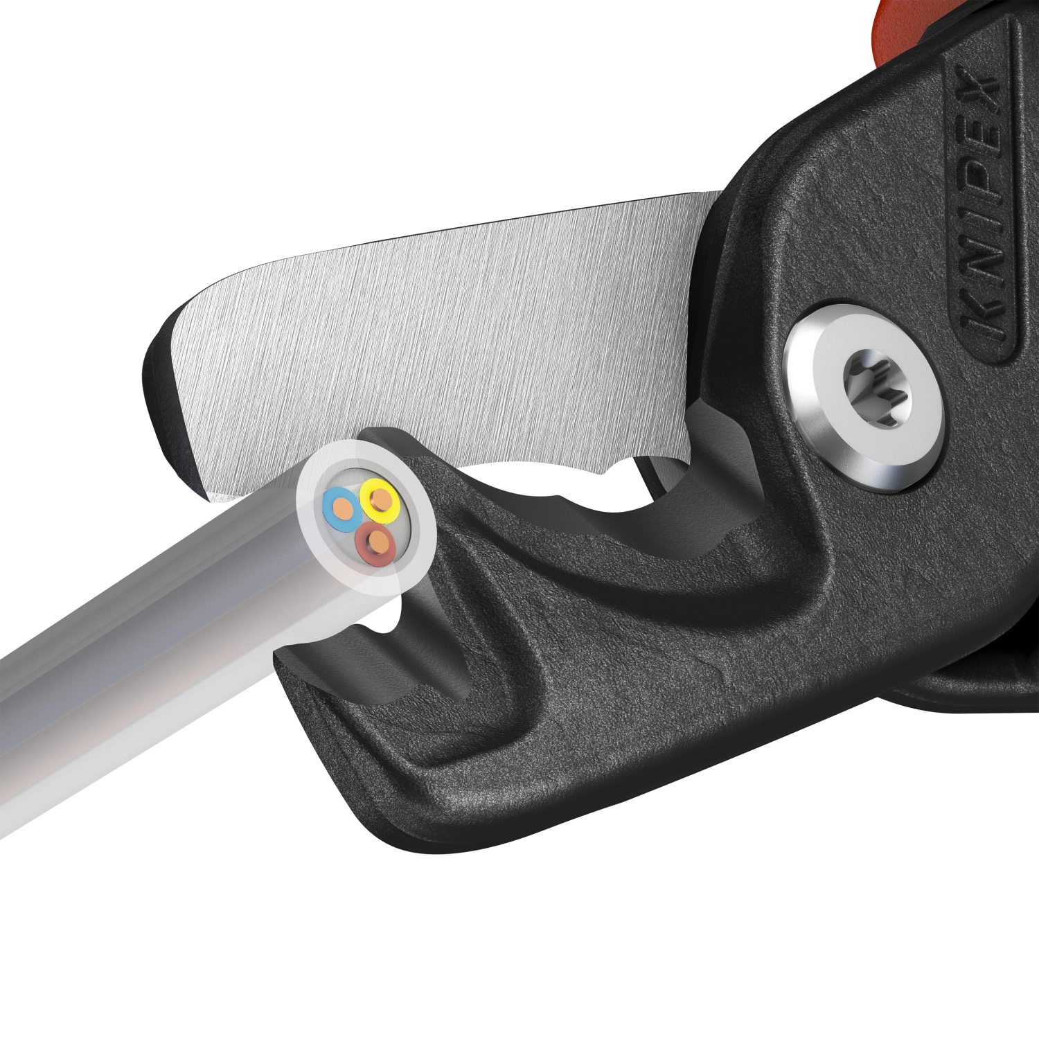 Knipex 95 12 225 Kabelschaar Stepcut XL met getrapte snijrand - 120mm - comfort greep
