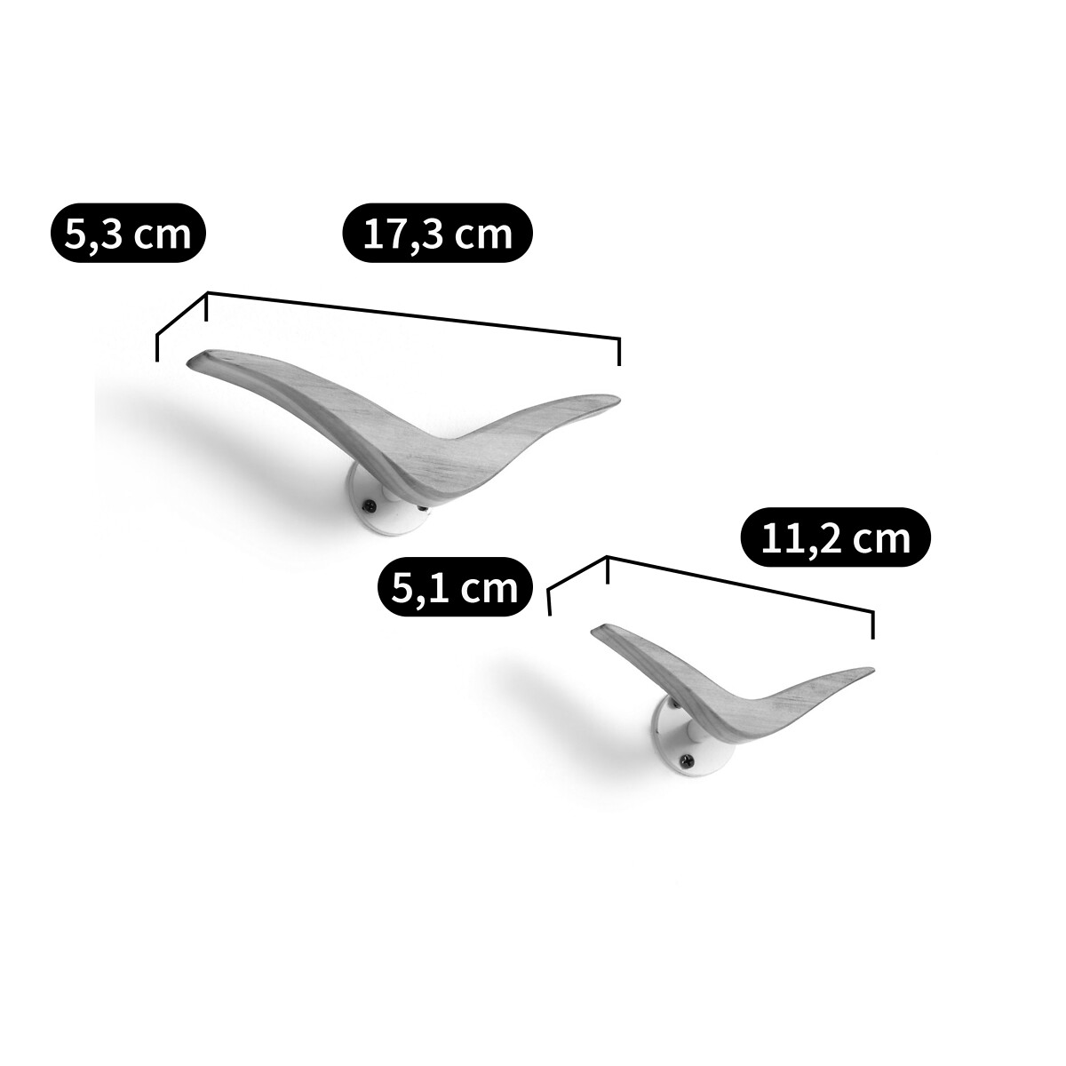 LA REDOUTE INTERIEURS<br>Conjunto de 2 cabides, modelo pássaro