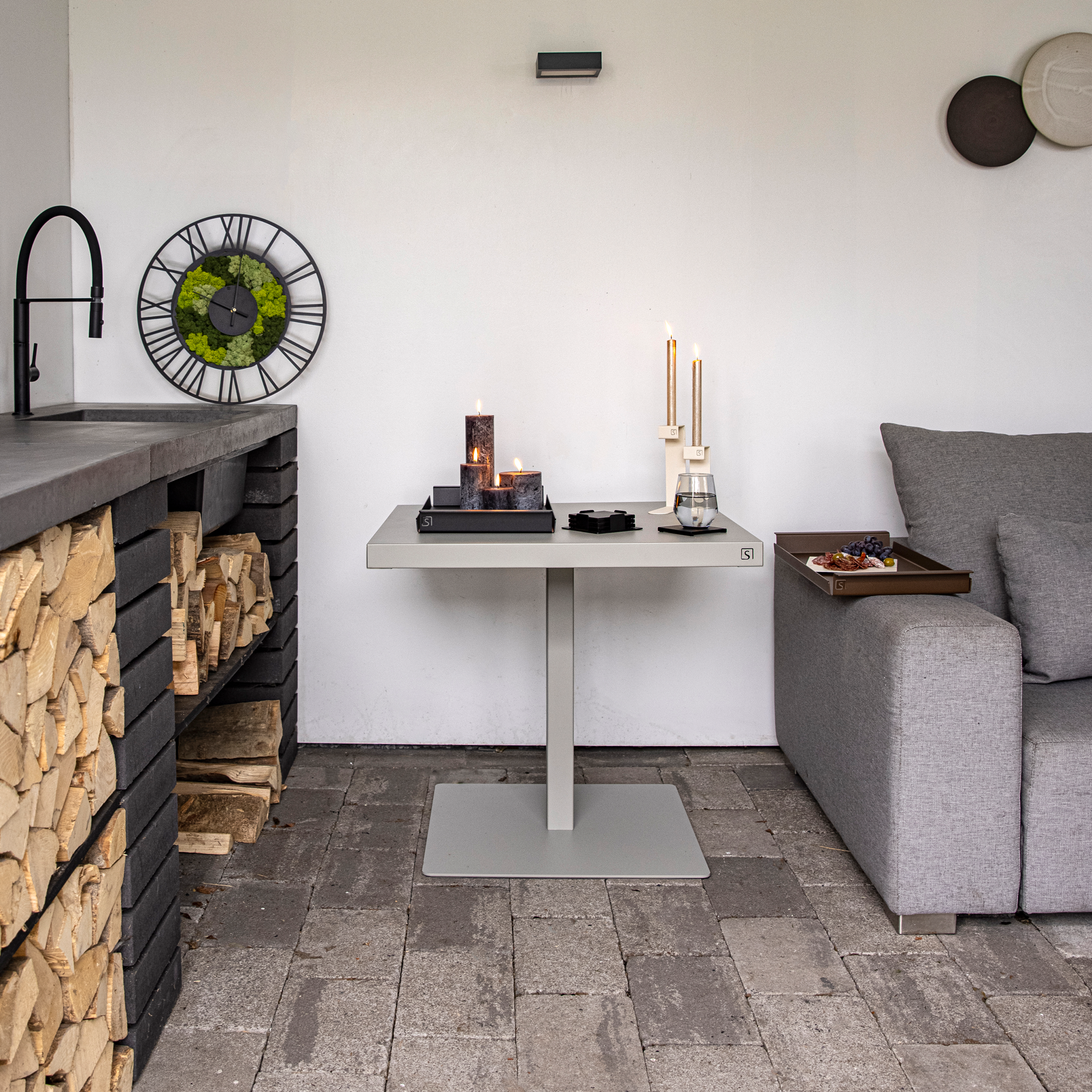 Steellish Bistro Tafel Parelwit