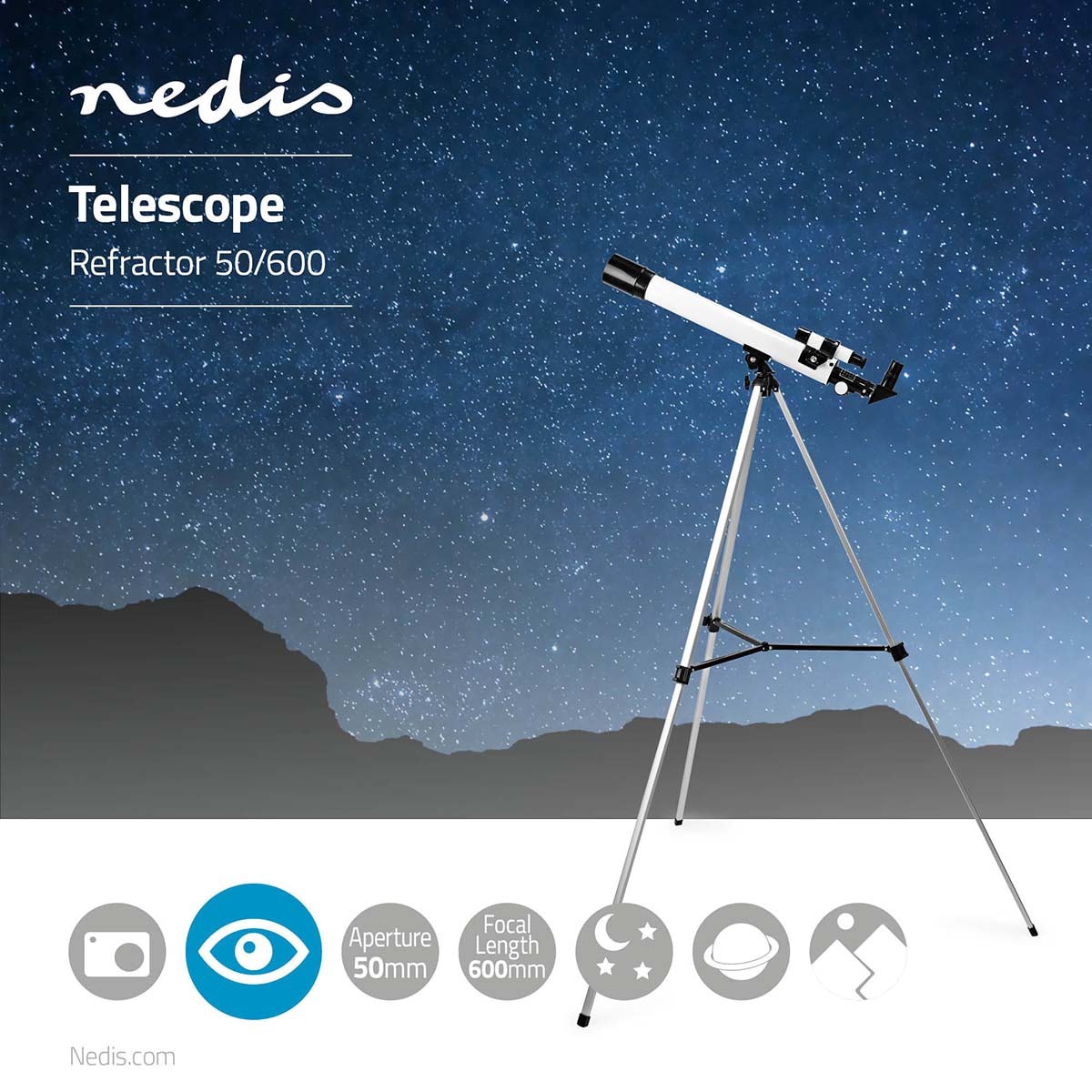 Nedis Lettbetjent teleskop