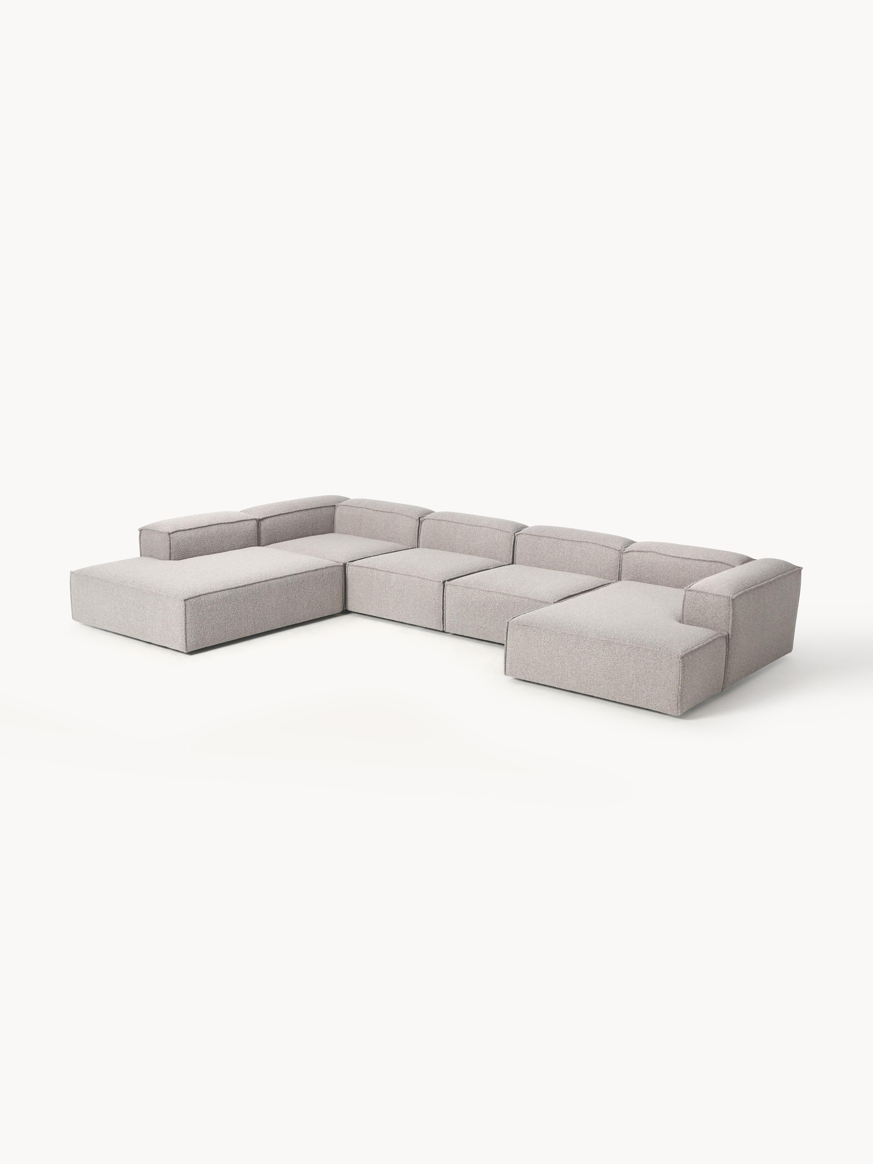 Modulaire U-bank Lennon uit bouclé