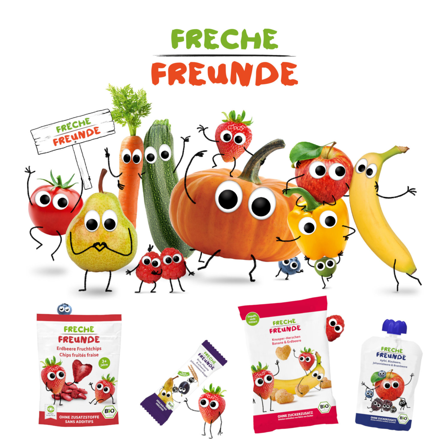 Freche Freunde Bio Fruchtchips Erdbeere 36+ Monate