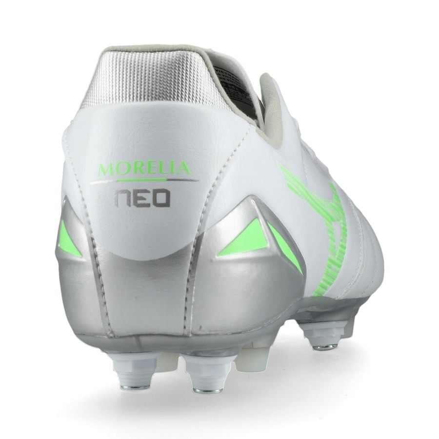 Mizuno Morelia Neo IV Pro SG Frontier - Blanc/Vert Néon/Cool Gray