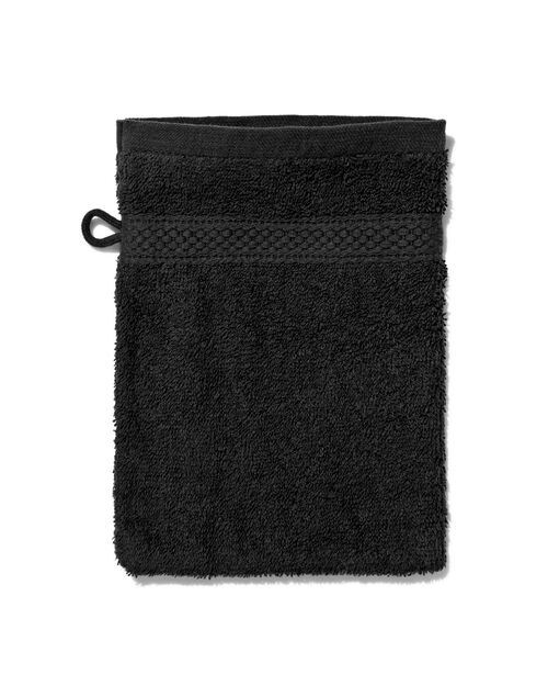 gant de toilette de qualité épaisse noir