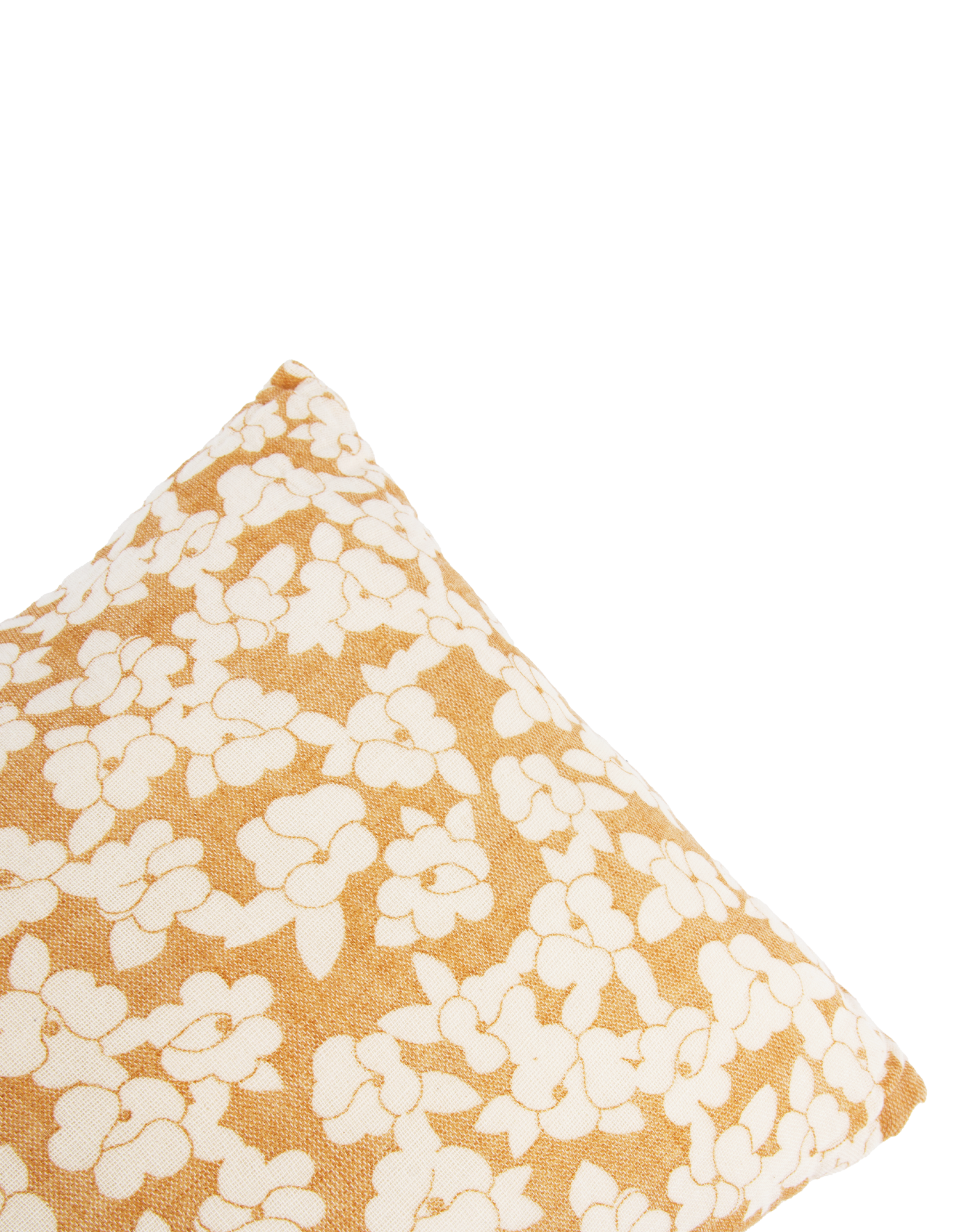 Coussin wabi-sabi rectangulaire en double gaze de coton lavé | Blanc