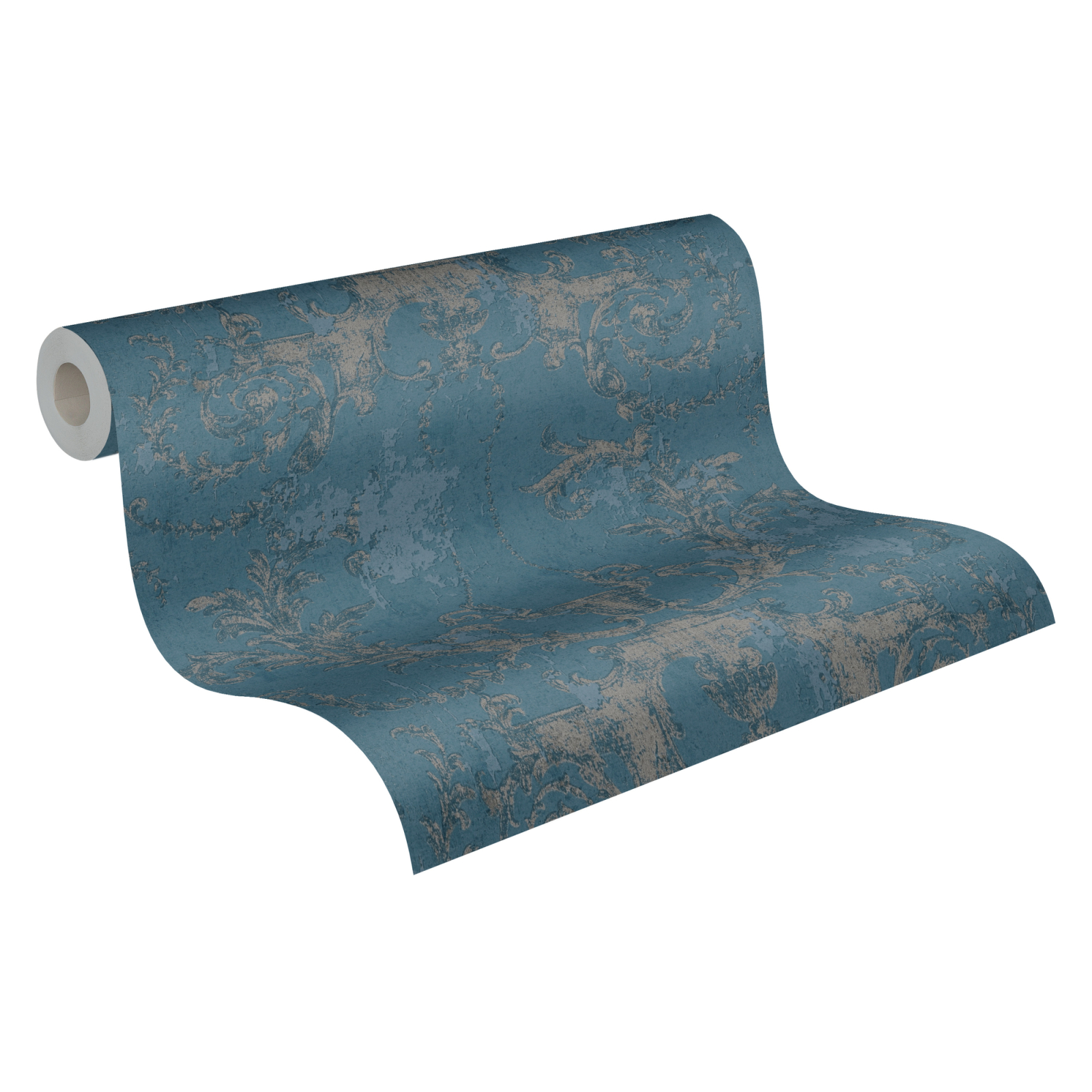 Vliestapete HISTORY OF ART - blau-silber - 10 Meter