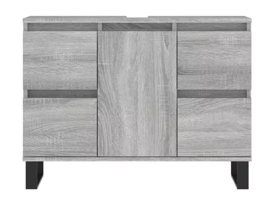 Armoire salle de bain sonoma gris 80x33x60 cm bois d'ingénierie