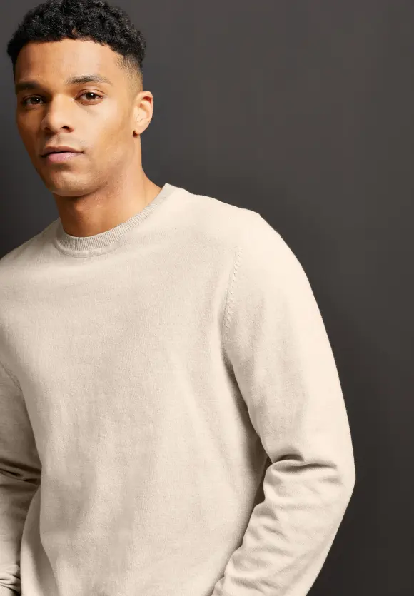 Softer Mouliné Pullover - oat beige