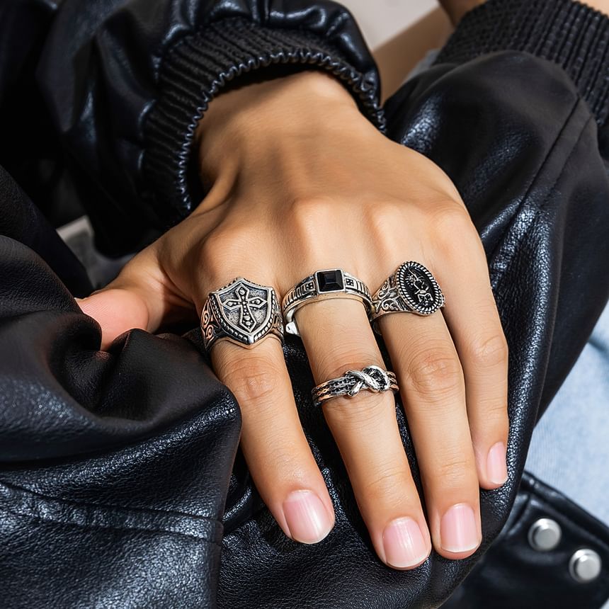 Gretlyn - Set van 4: Zilverkleurige ring