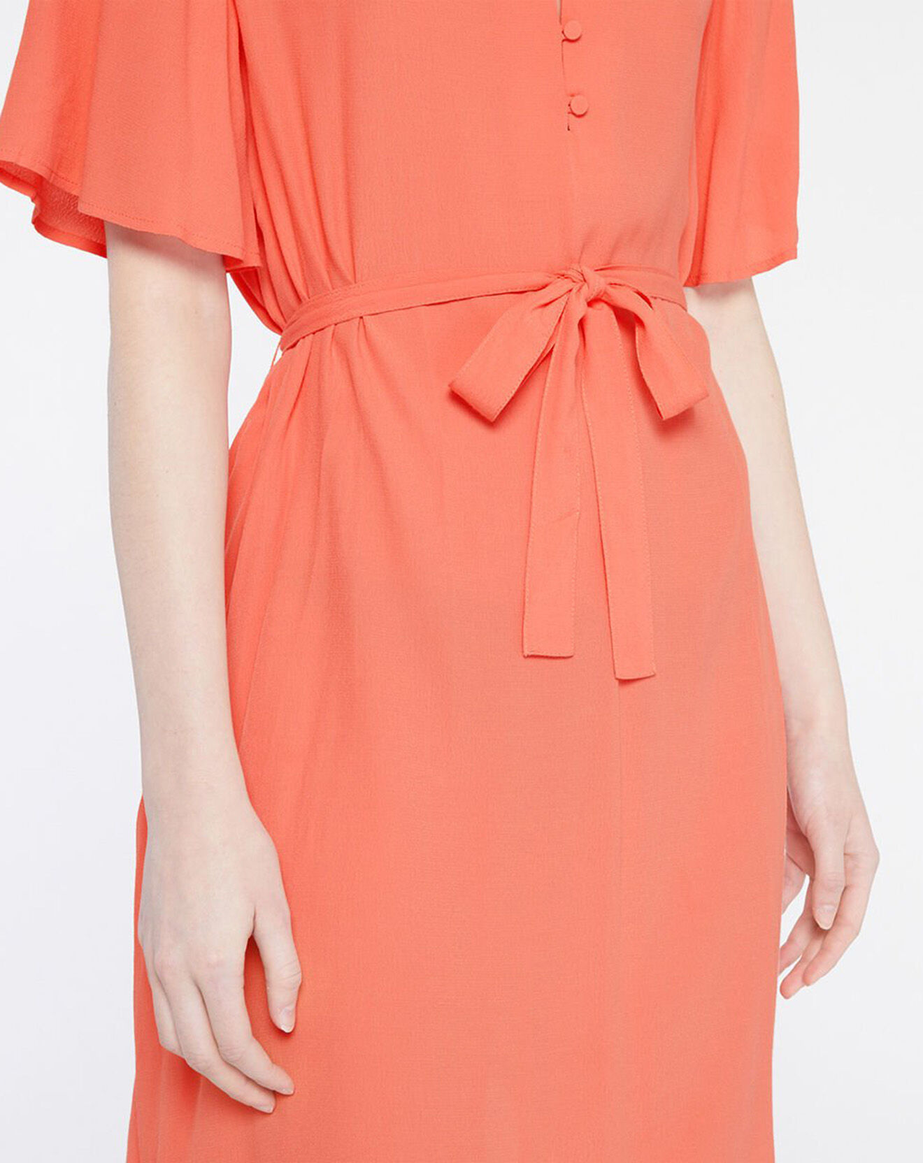 Galeries Lafayette Robe Cathy Midi imprimée rose