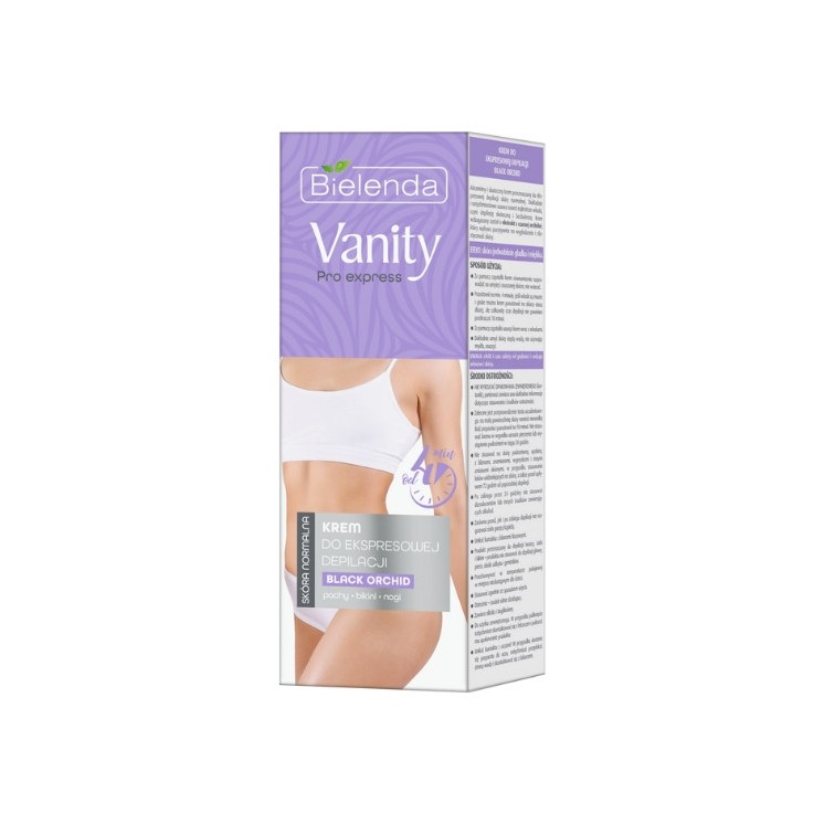 Bielenda Vanity Pro Express Cream voor snelle ontharing van het lichaam Black Orchid 75 ml (28-02-2026)