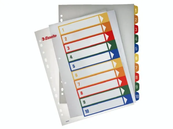 Register PC printbar Esselte PP A4 maxi Flerfarvet - (10 stk.)