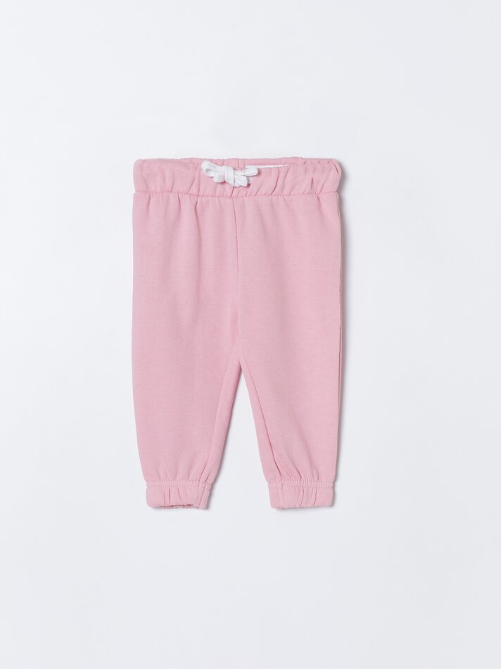 Conjunto com 2 calças de fleece básicas - tamanho médio, laranja.