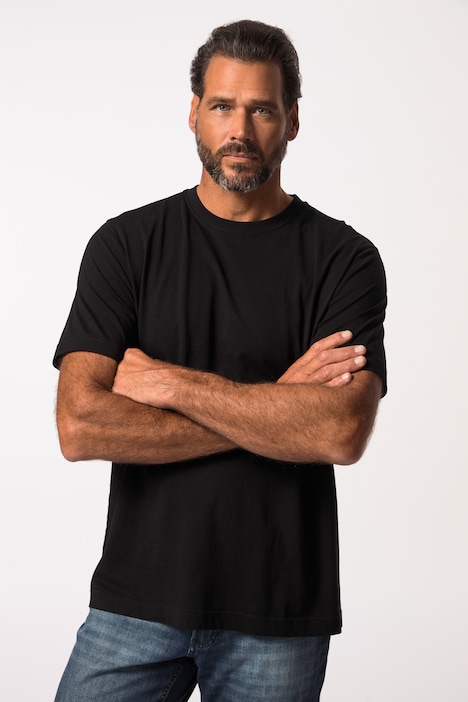 T-Shirt, Basic, Rundhals, gekämmte Baumwolle, bis 8XL