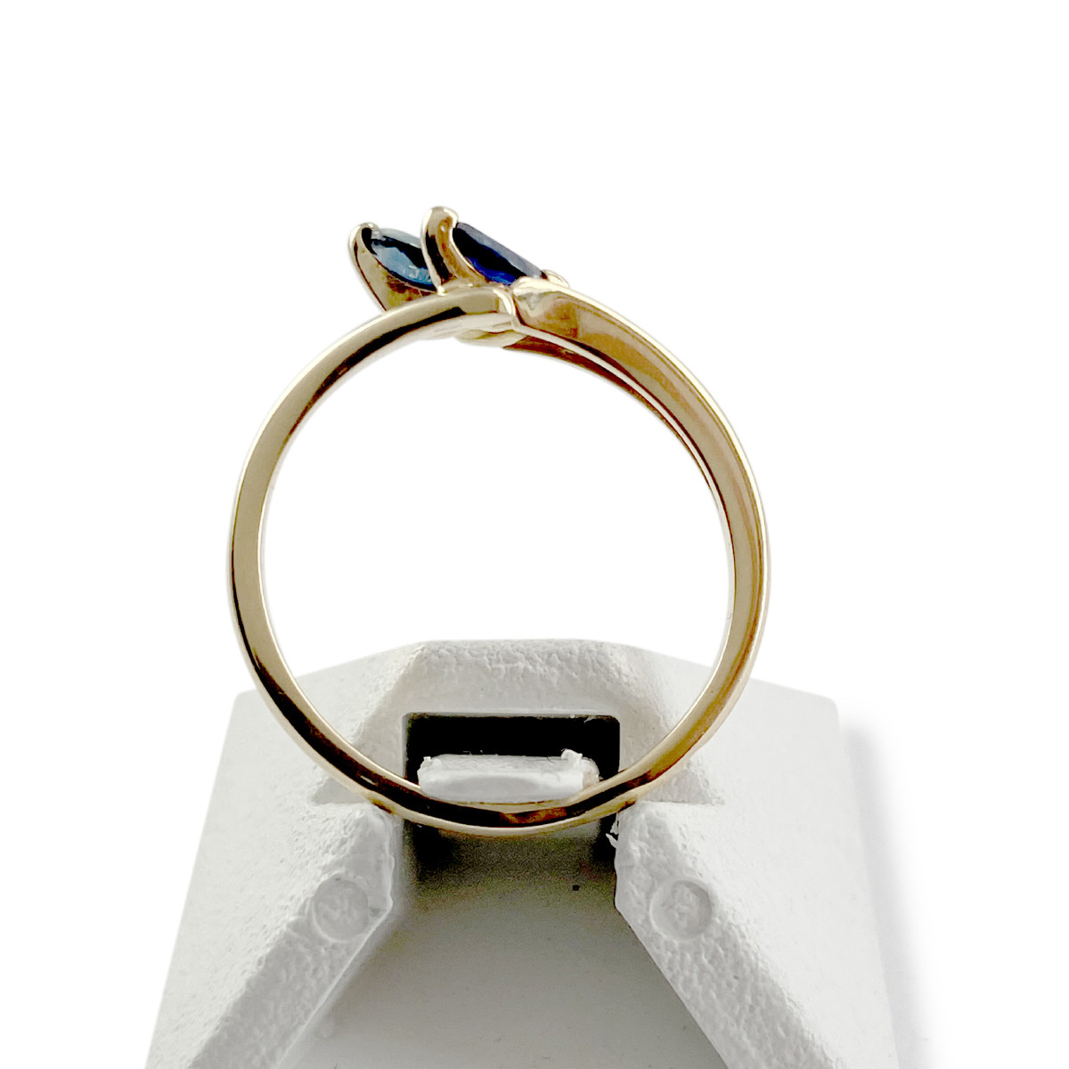 Bague d'occasion or 750 jaune diamants saphirs