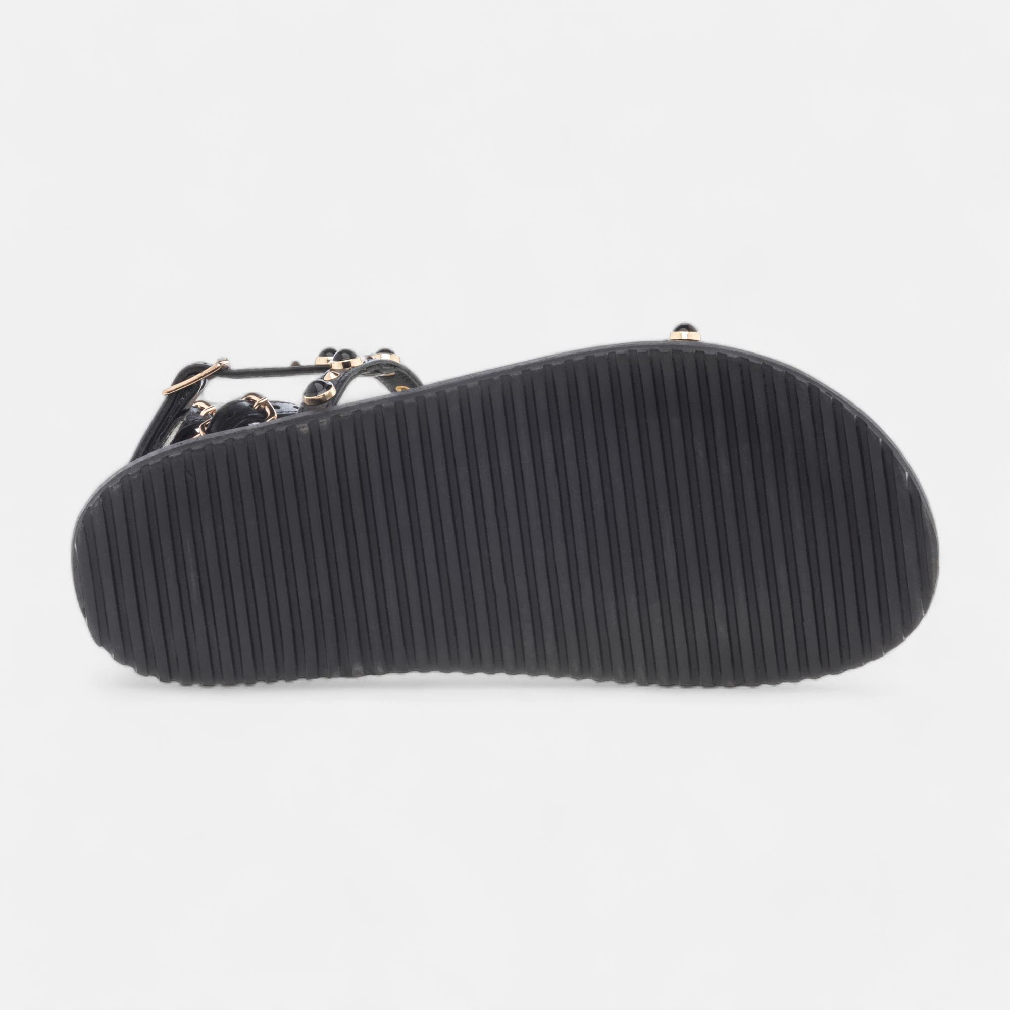 Sandales Femme en cuir noir