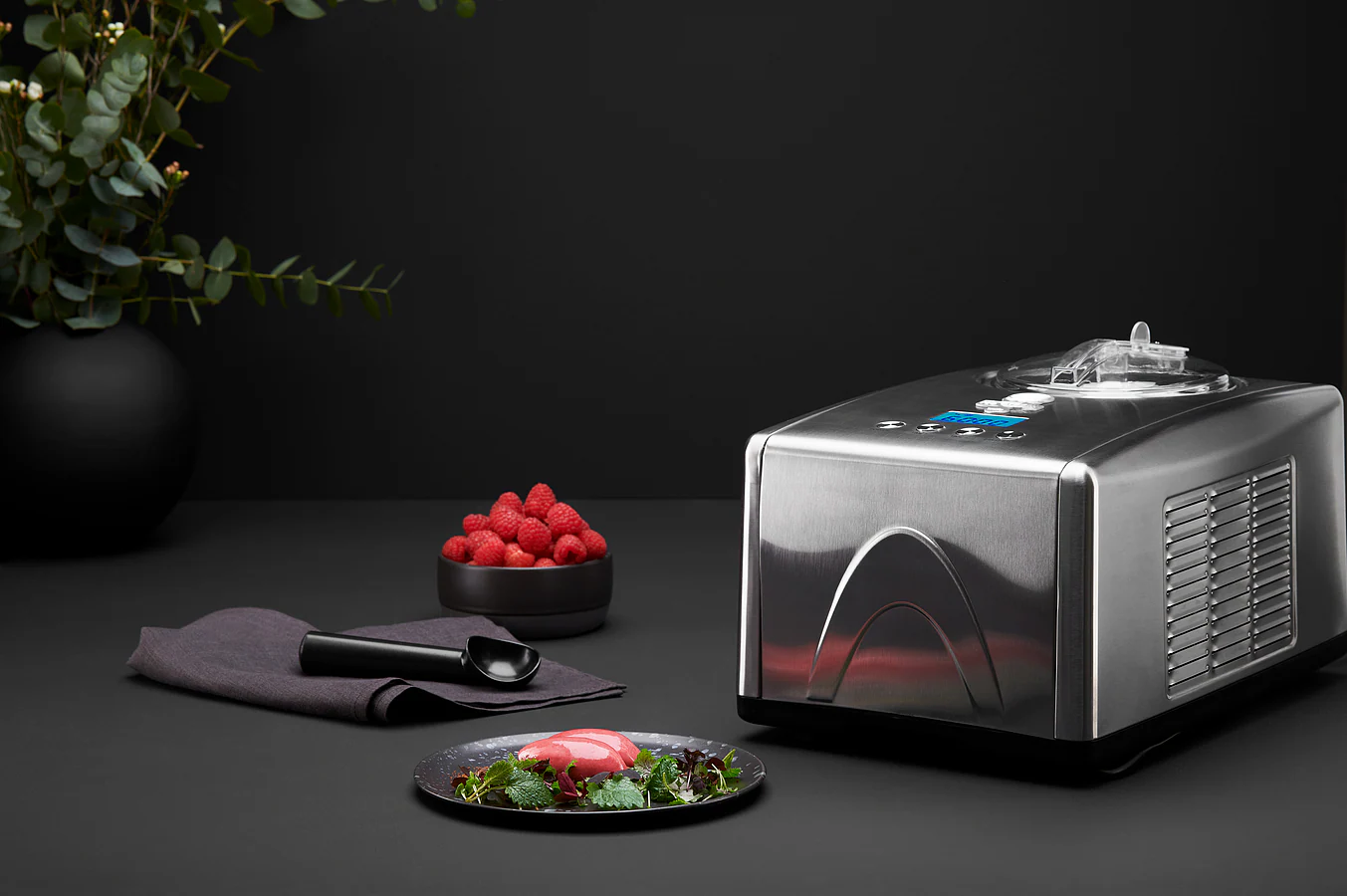 WILFA Eismaschine VANILLA, 1.5 Liter, Kompressor, 150W, ICMS-C15, silber