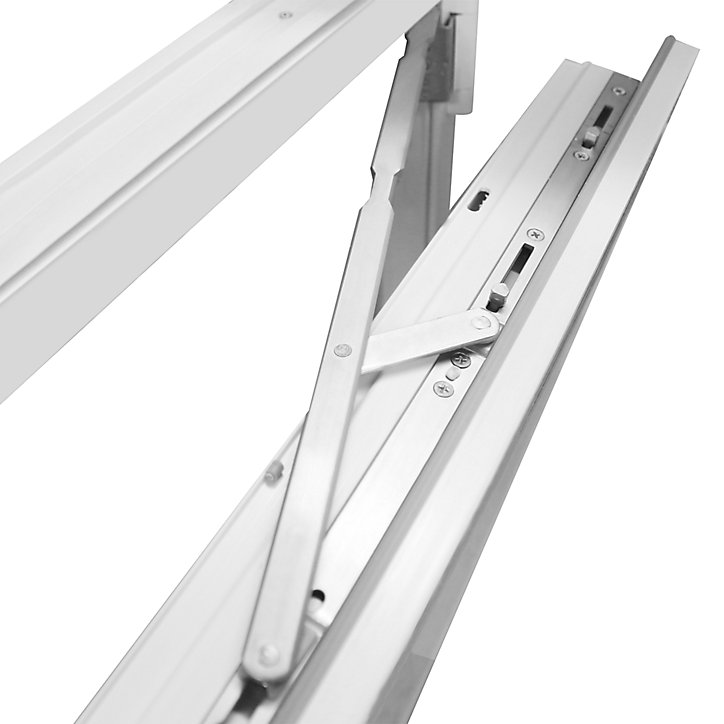 Fenêtre PVC 1 vantail oscillo-battant GoodHome blanc - l.40 x h.65 cm, tirant droit