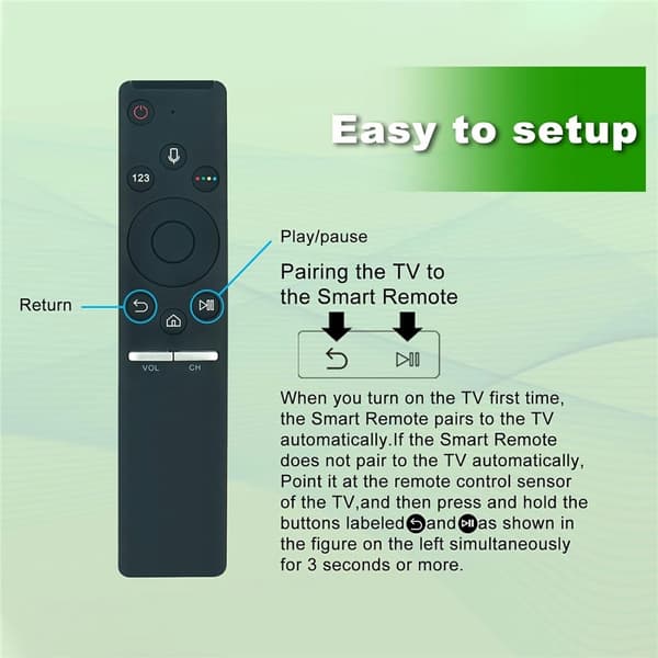 Stemmeaktivert infrarød TV-fjernkontroll erstatning for BN59-01266A for Samsung TV