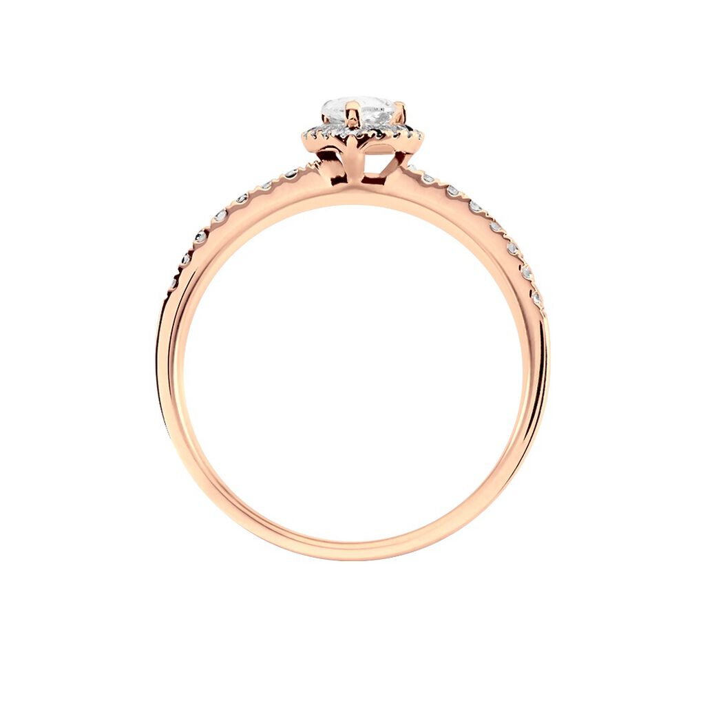 Bague Solitaire Tatiana Or Rose Diamant