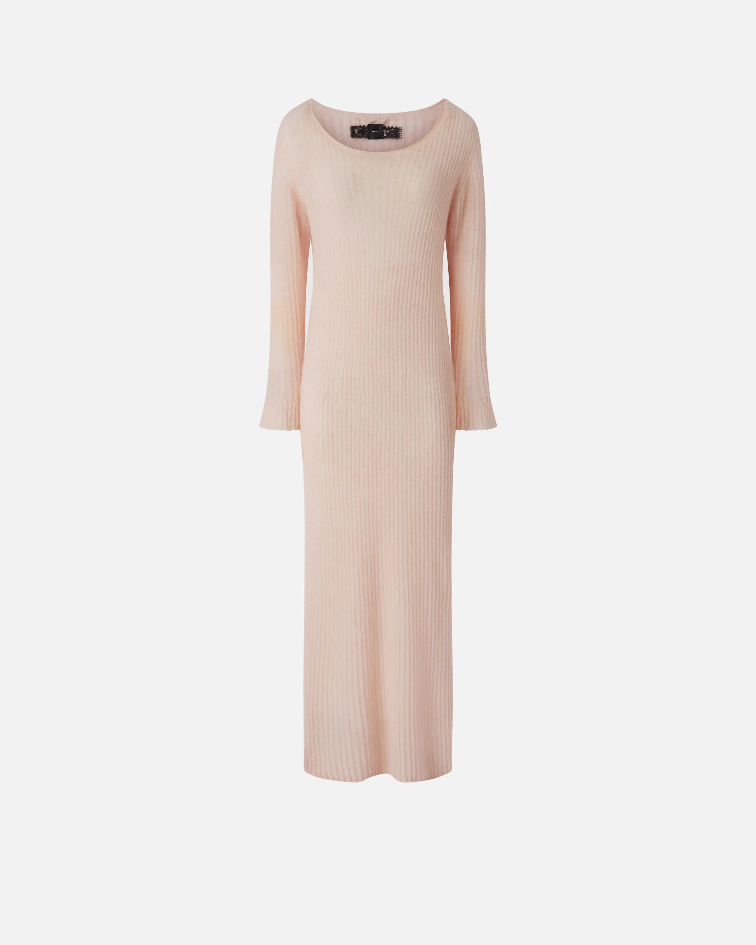 Robe longue côtelée légère effet voile | Rose