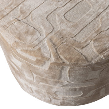 WOOOD poef Yago natural dessin viscose