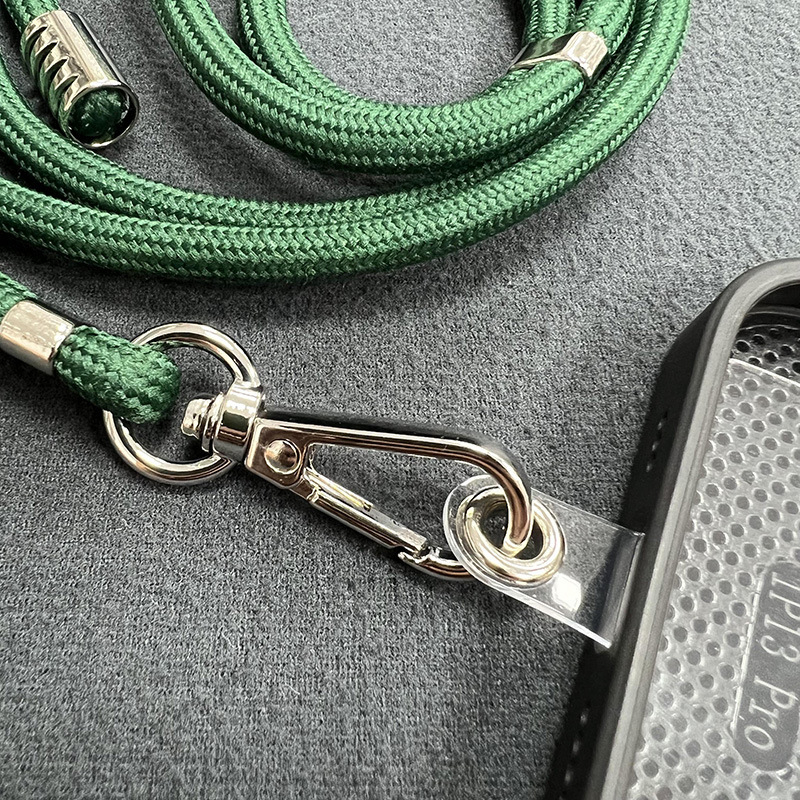 (150cm) Universal Necklace Handykette Umhängeband für Schutzhülle   1x Einlage - Dunkelgrün
