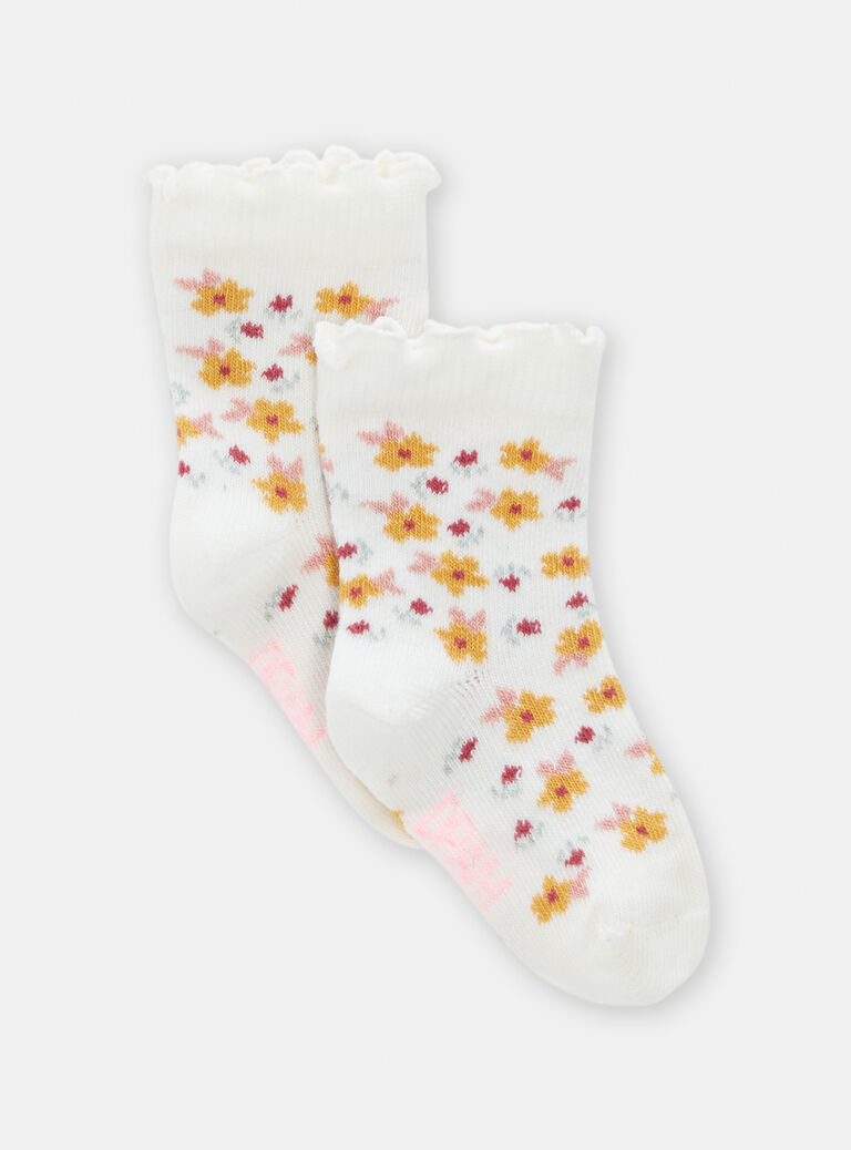 Chaussettes imprimé fleuri pour bébé fille
