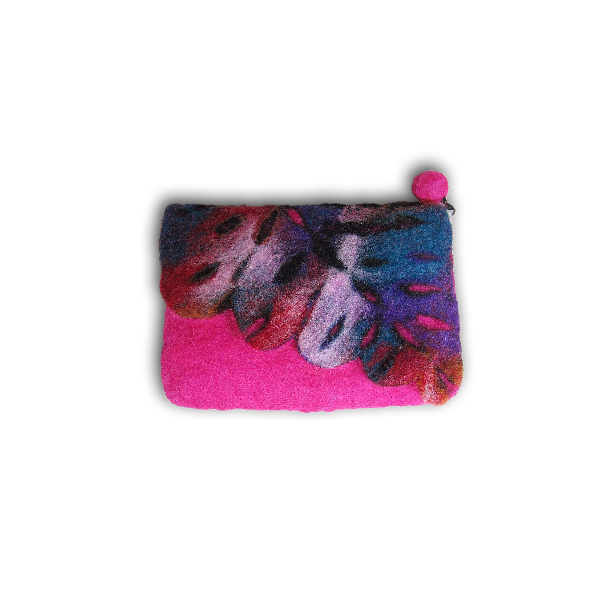 Filz-Etui 'Blatt', rosa, H 12 cm, B 16 cm günstig bestellen