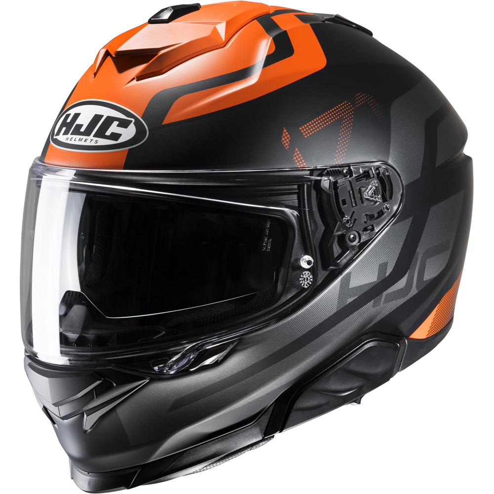 HJC - Casque i71 Enta MC7SF / Noir / Orange / Mat