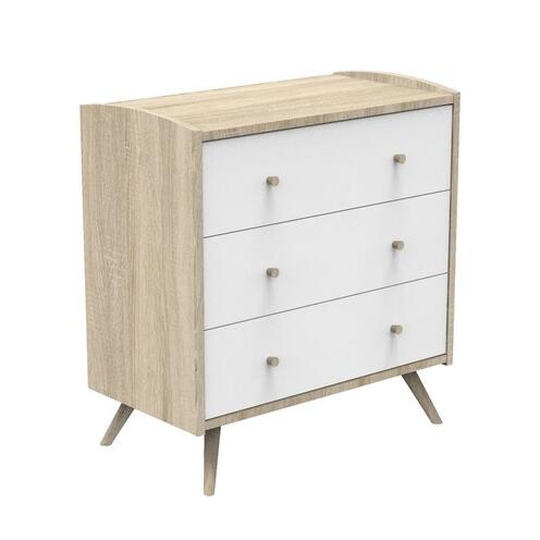 Chambre TRIO Lit 60x120 Commode Armoire ACCESS Blanc Bois - SAUTHON