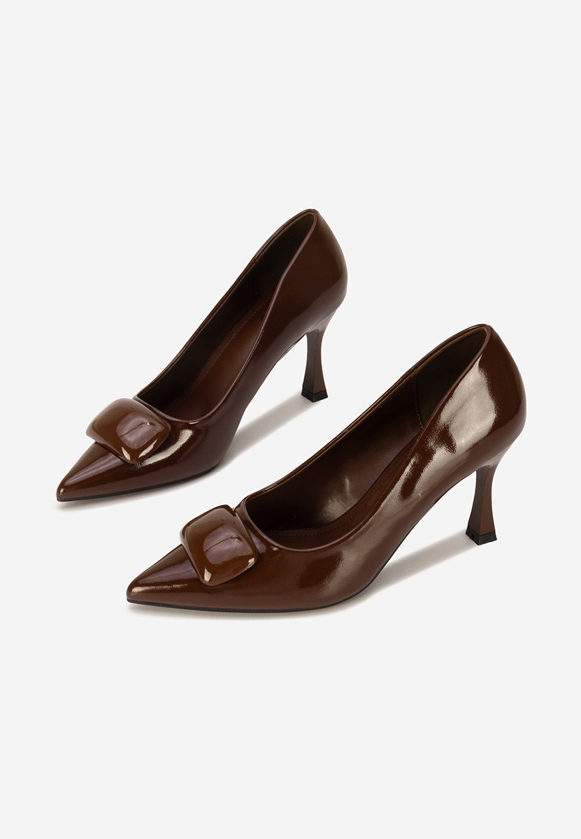 Chaussures à talon fin bruns Sonnia
