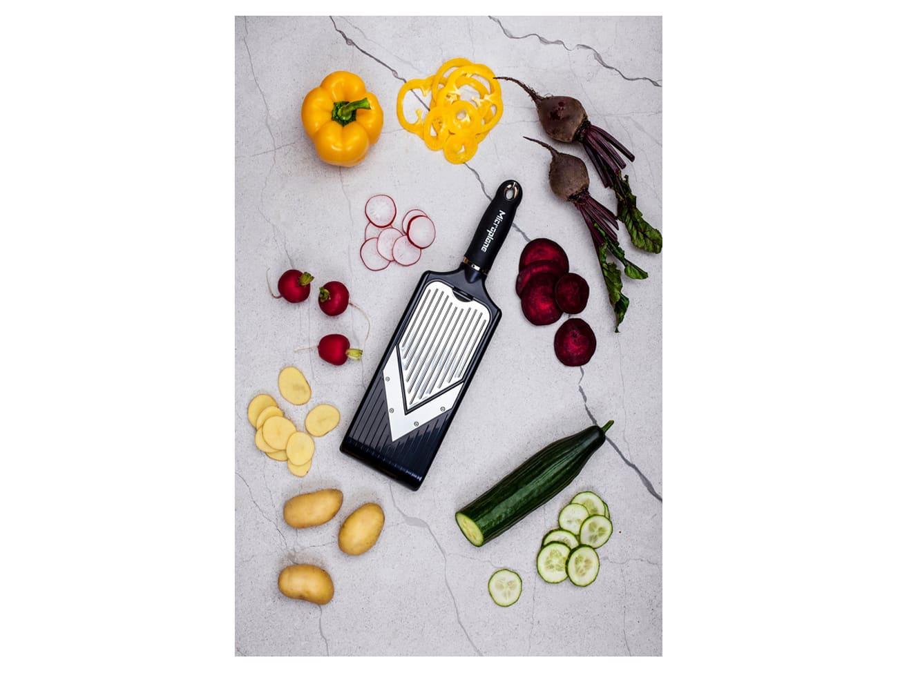 Mandoline en V réglable Microplane - lame à julienne - Microplane