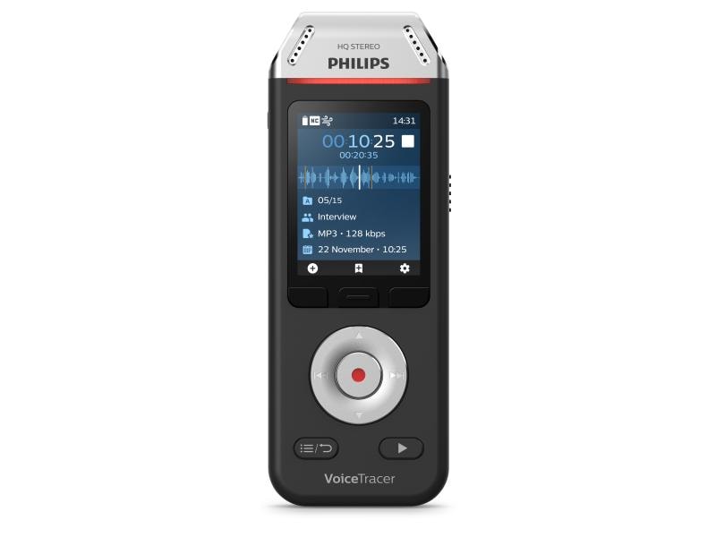 Philips Diktiergerät Digital Voice Tracer DVT2110 Diktiergerät für hochwertige Aufnahmen