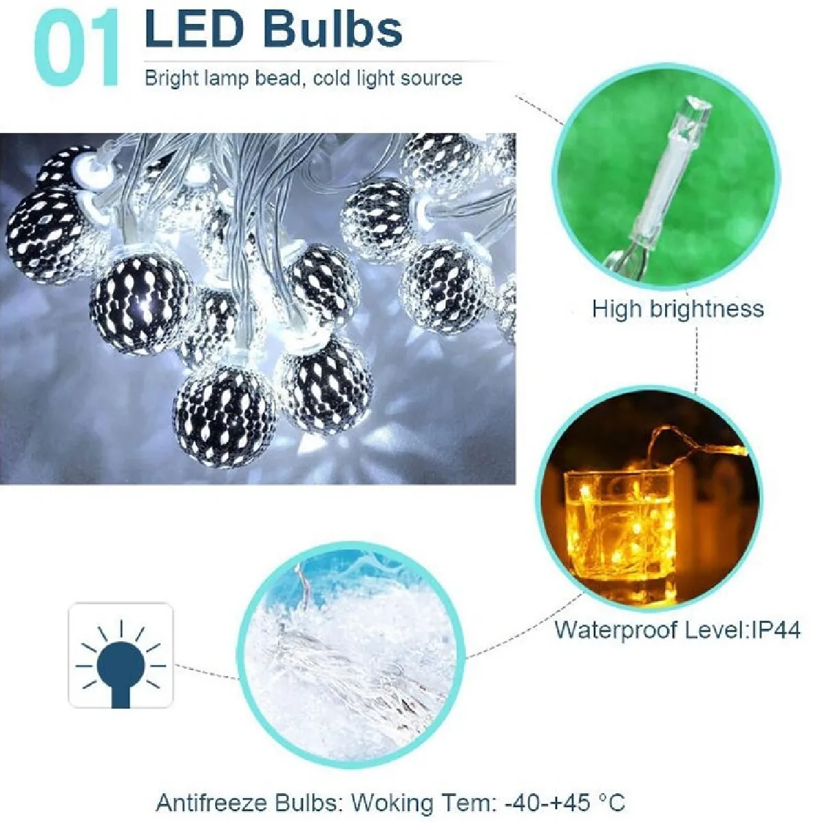 Wewoo Guirlande LED Ferronnerie Creuse