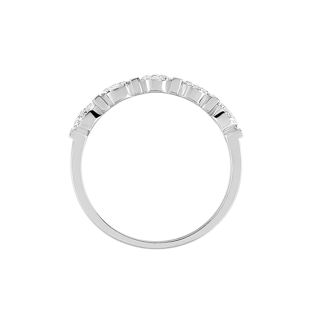 Bague Pastille Or Blanc Diamant