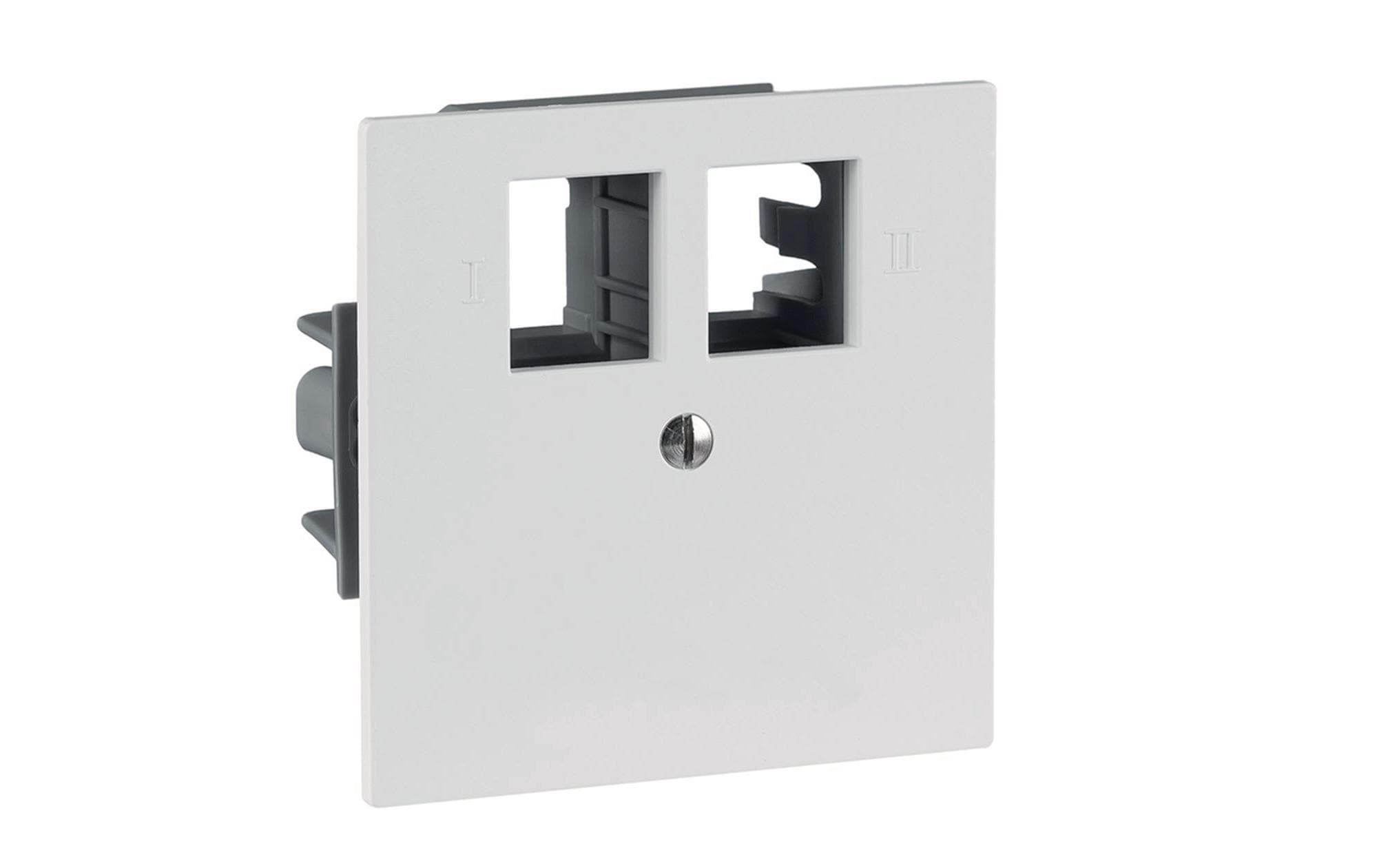 Netzwerkdose EDIZIOdue 60 x 60, 2x 1 Port leer, Cat 6A, WsNetzwerkdose,
