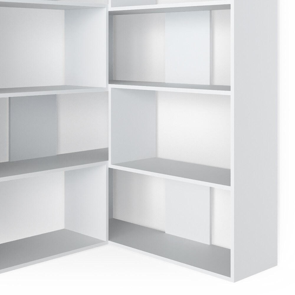 Vicco Eck-Bücherregal Laine Standregal weiß Raumteiler Eckregal Medienregal