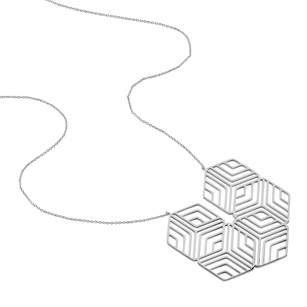 Collier Martine Acier Blanc