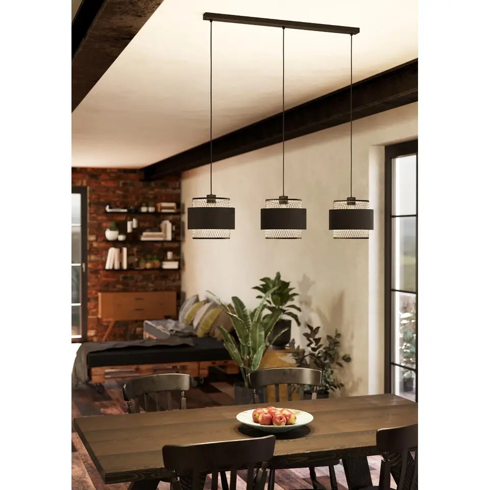 EGLOBazelyHanglamp-E27-99cm-Zwart