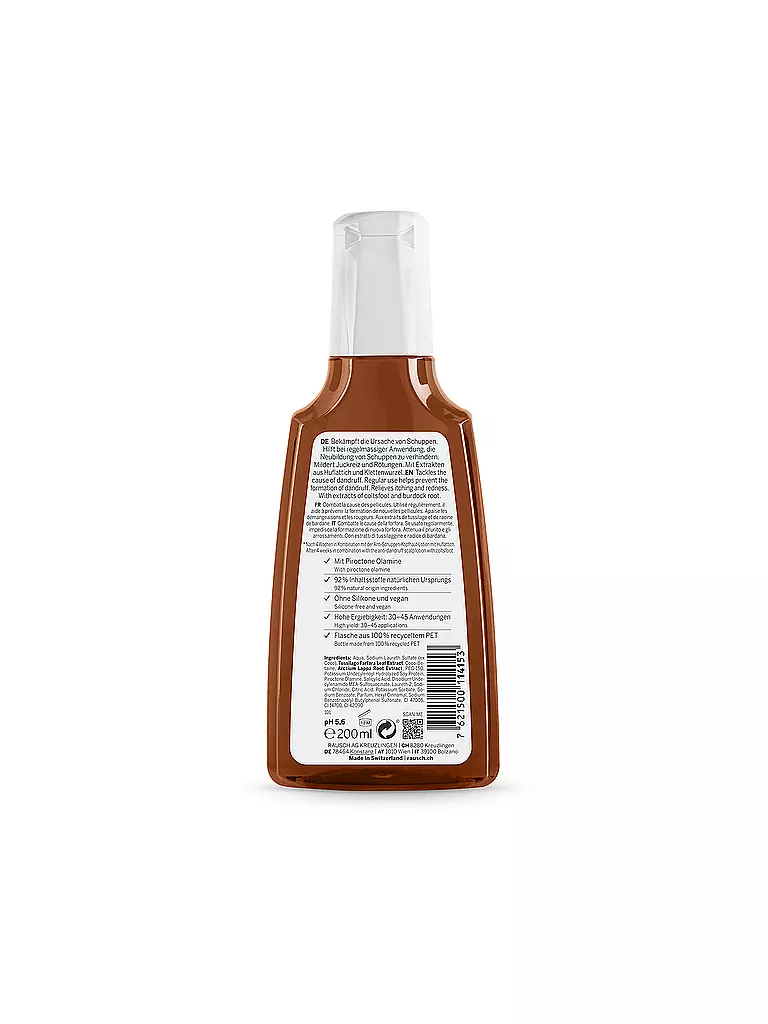 RAUSCH Anti-Schuppen-Shampoo mit Huflattich 200ml keine Farbe