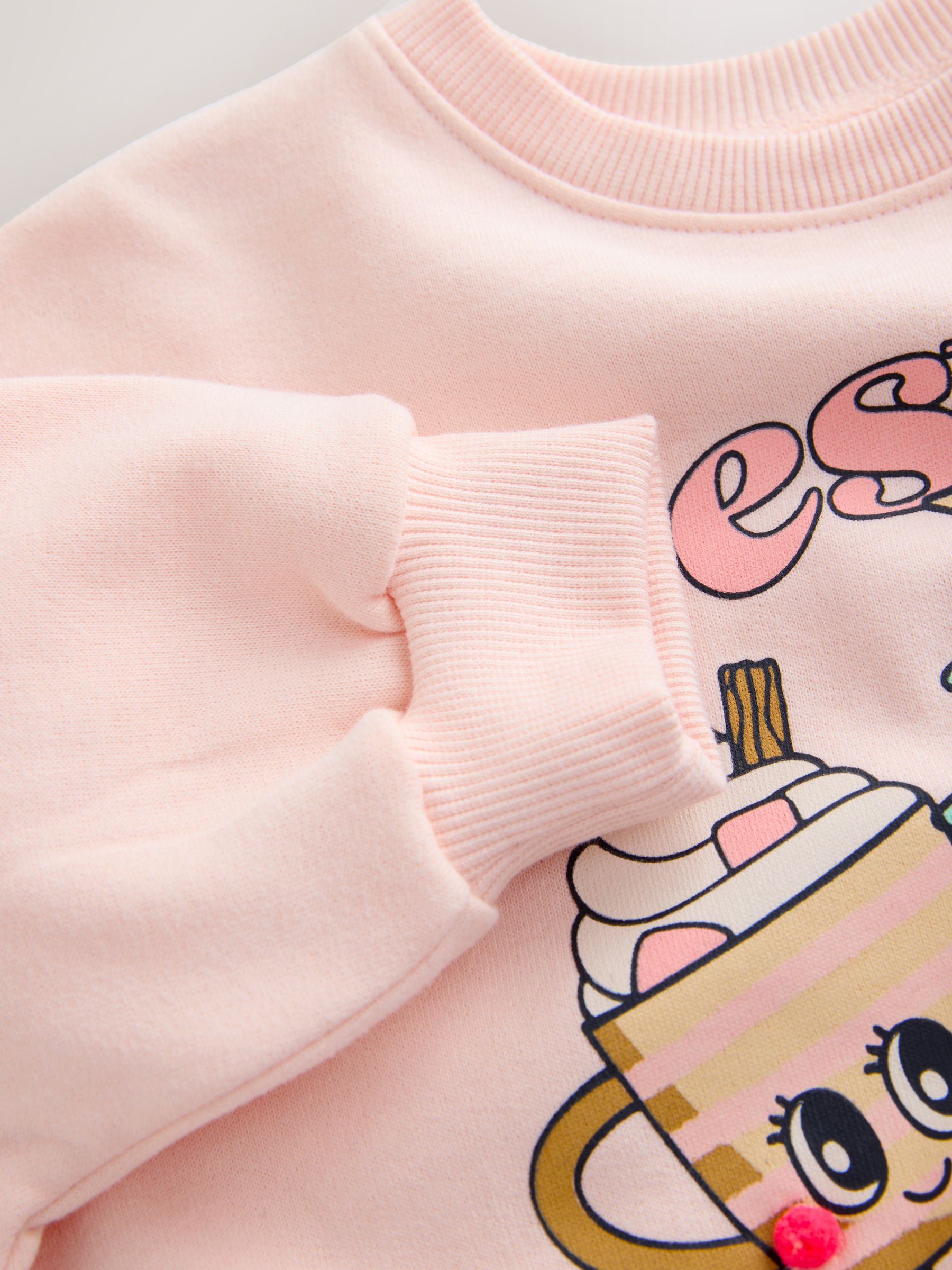 Lichtroze feestelijke Friends Kerstmis - Sweatshirt met ronde hals (3 mnd-7 jr)