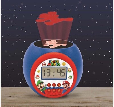 Nintendo Super Mario Projector Vekkeklokke, Blått