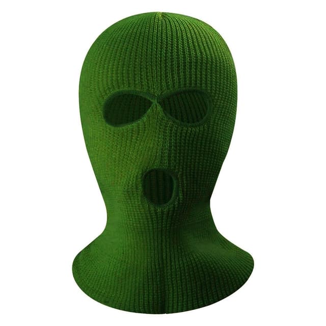 Vinter fuld ansigtsmaske Tre-huls Balaclava strikket hue hals damask
