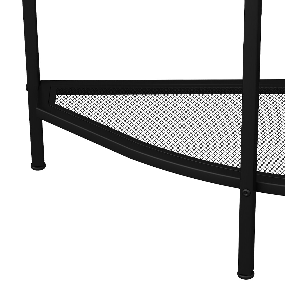 Vicco Wohnzimmertisch Fyrk Eiche Schwarz 92 x 81,5 cm mit offener Ablage