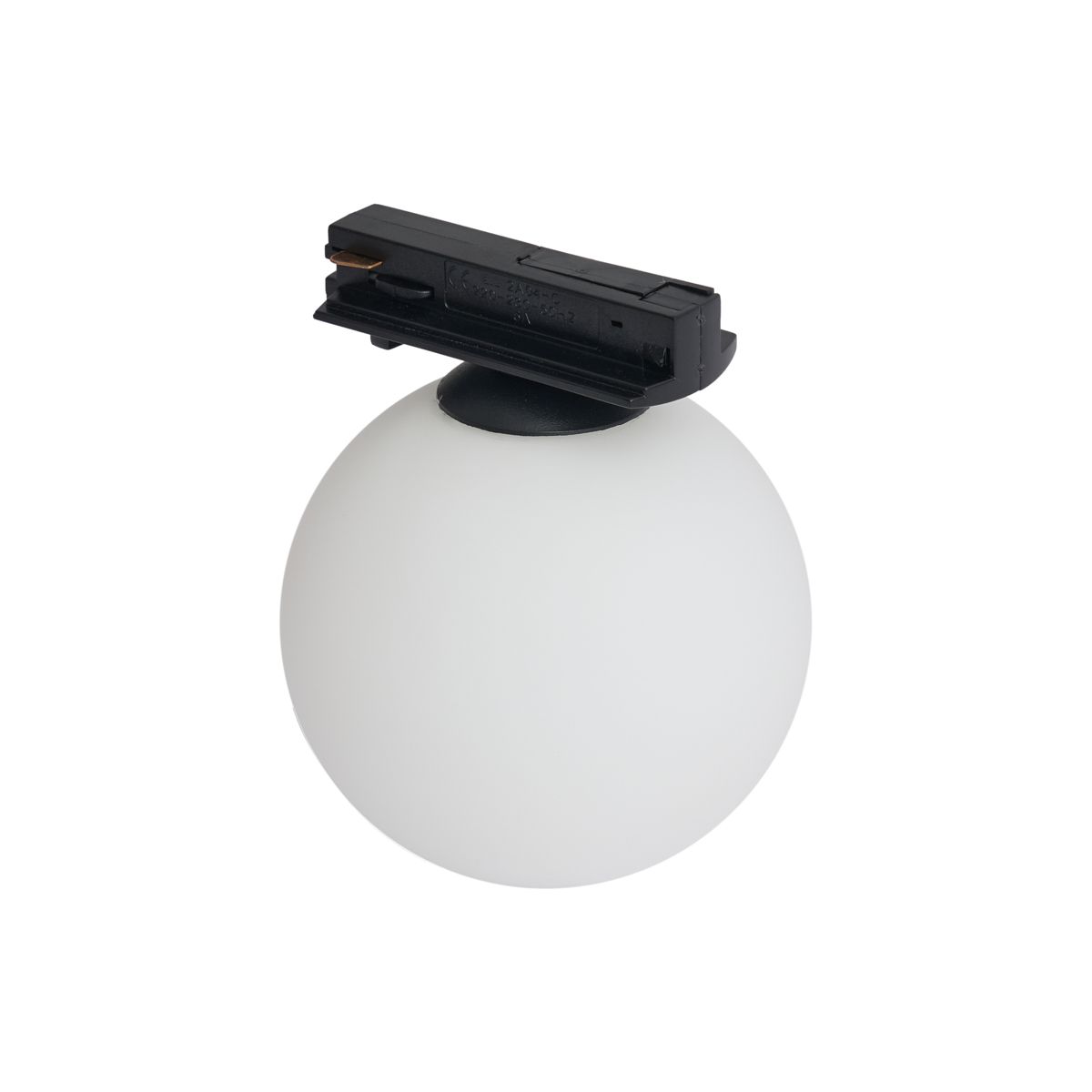 Moderne plafondlamp zwart met wit glas voor railsysteem 1-fase - Iconic Perle