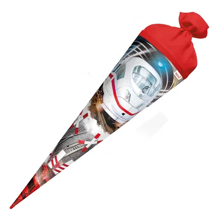 Roth Schultüte Schnellzug mit Filzverschluss und Folie, 70 cm, rund