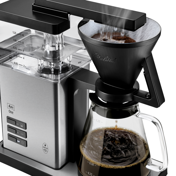 Melitta One®|Filterkaffeemaschine Schwarz-Edelstahl
