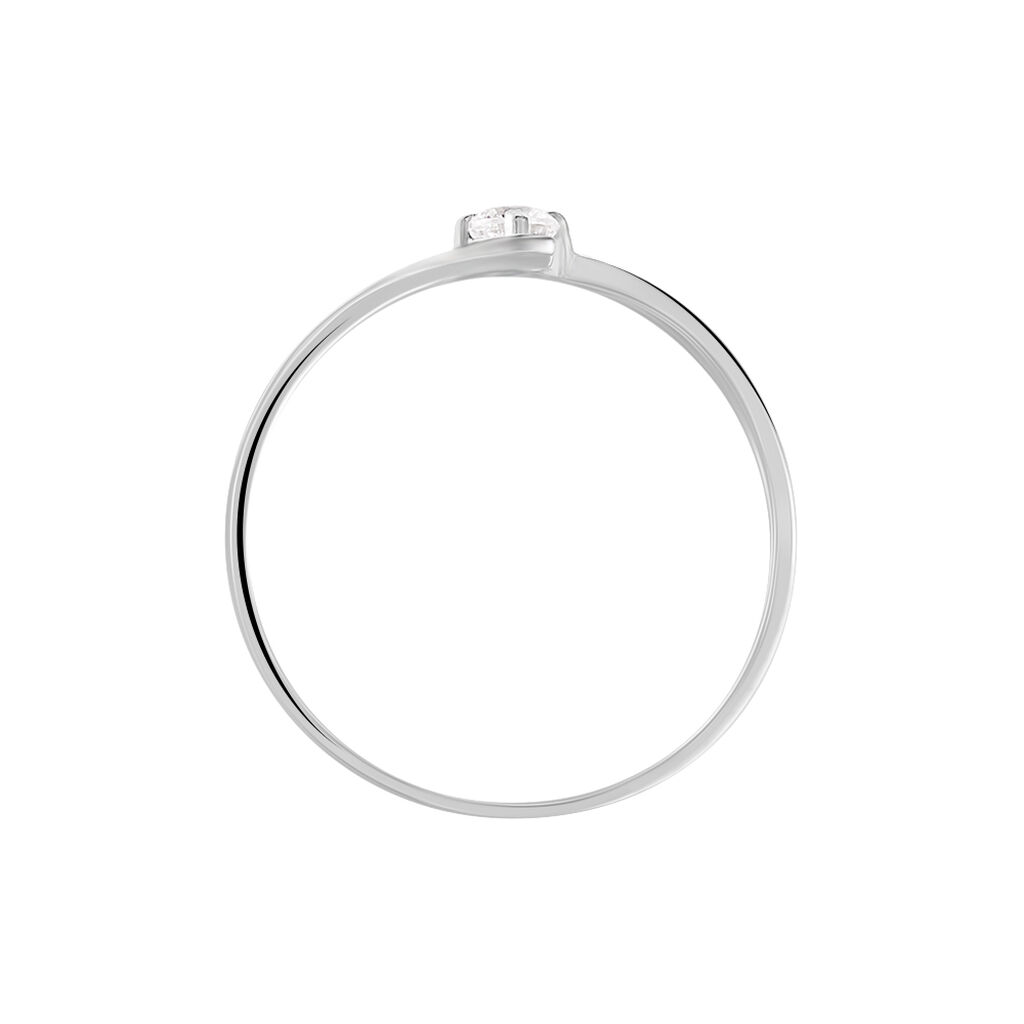 Bague Chamirame Or Blanc Oxyde De Zirconium
